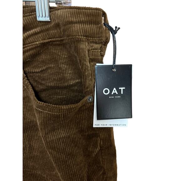 OAT NY HIGH Rise Boot Cut Corduroy Pant Academia Lagenlook Granola Women 32 NWT - Picture 3 of 7